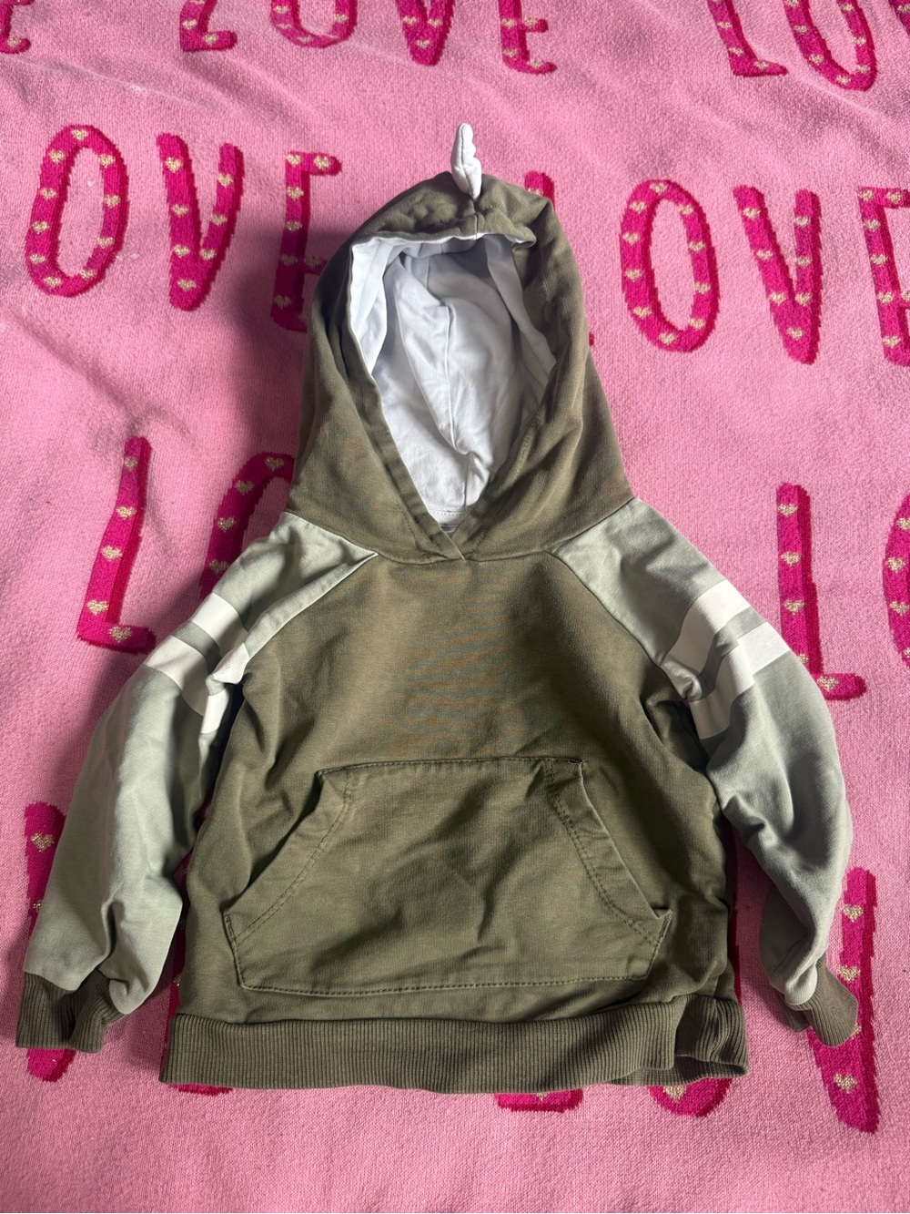 Tommy Bahama Olive Green and Light Green Kids Hooded Sweatshirt